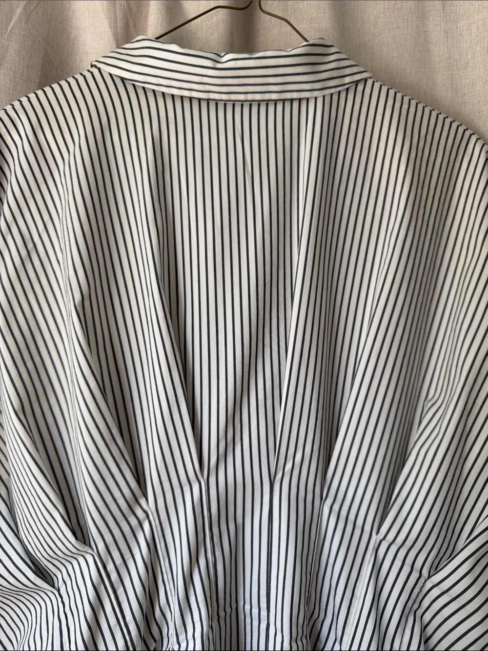 Exquise / Anthropologie Striped Button-Front Maxi Dress - White and Black XL - Picture 6 of 7